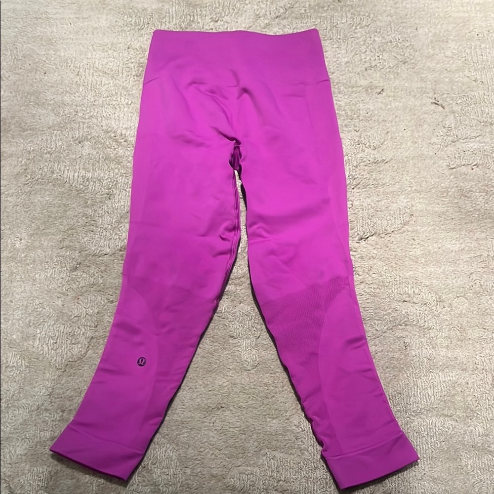 Lululemon Vibrant Purple Athletic Leggings with High Waist